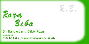 roza bibo business card